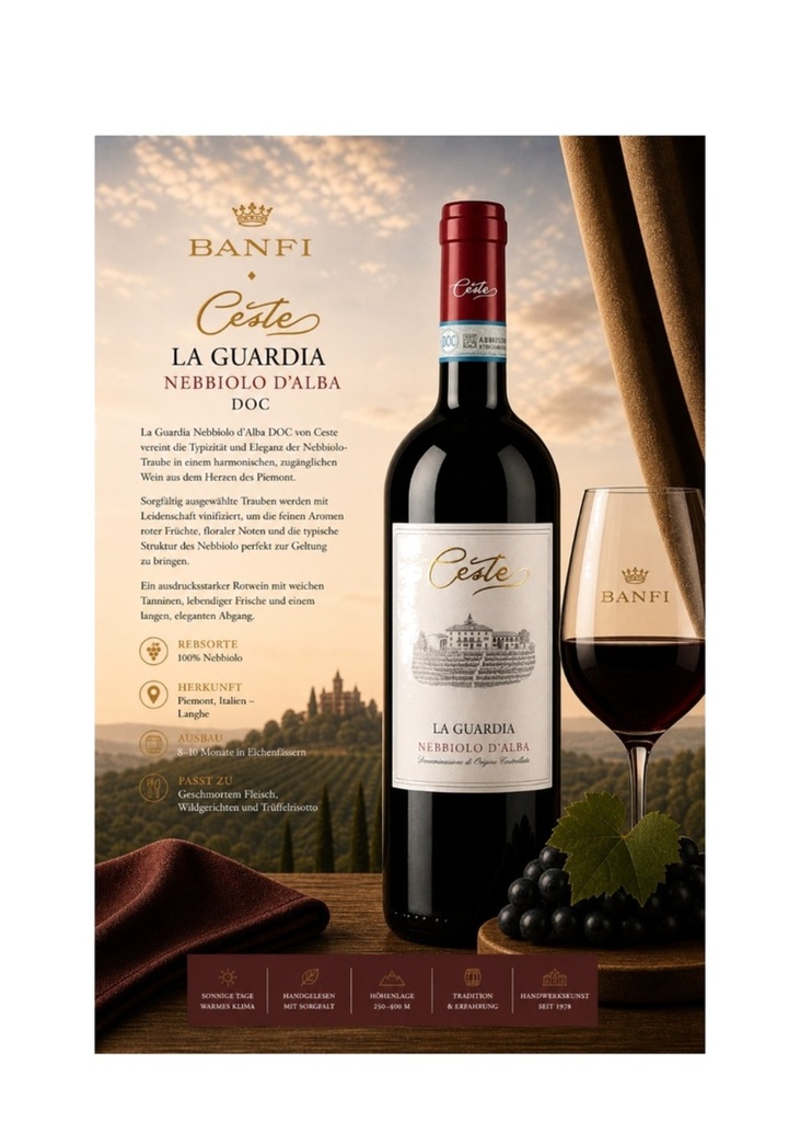 Ceste Nebbiolo Dalba Guardia 2022 - Rouge - 75cl