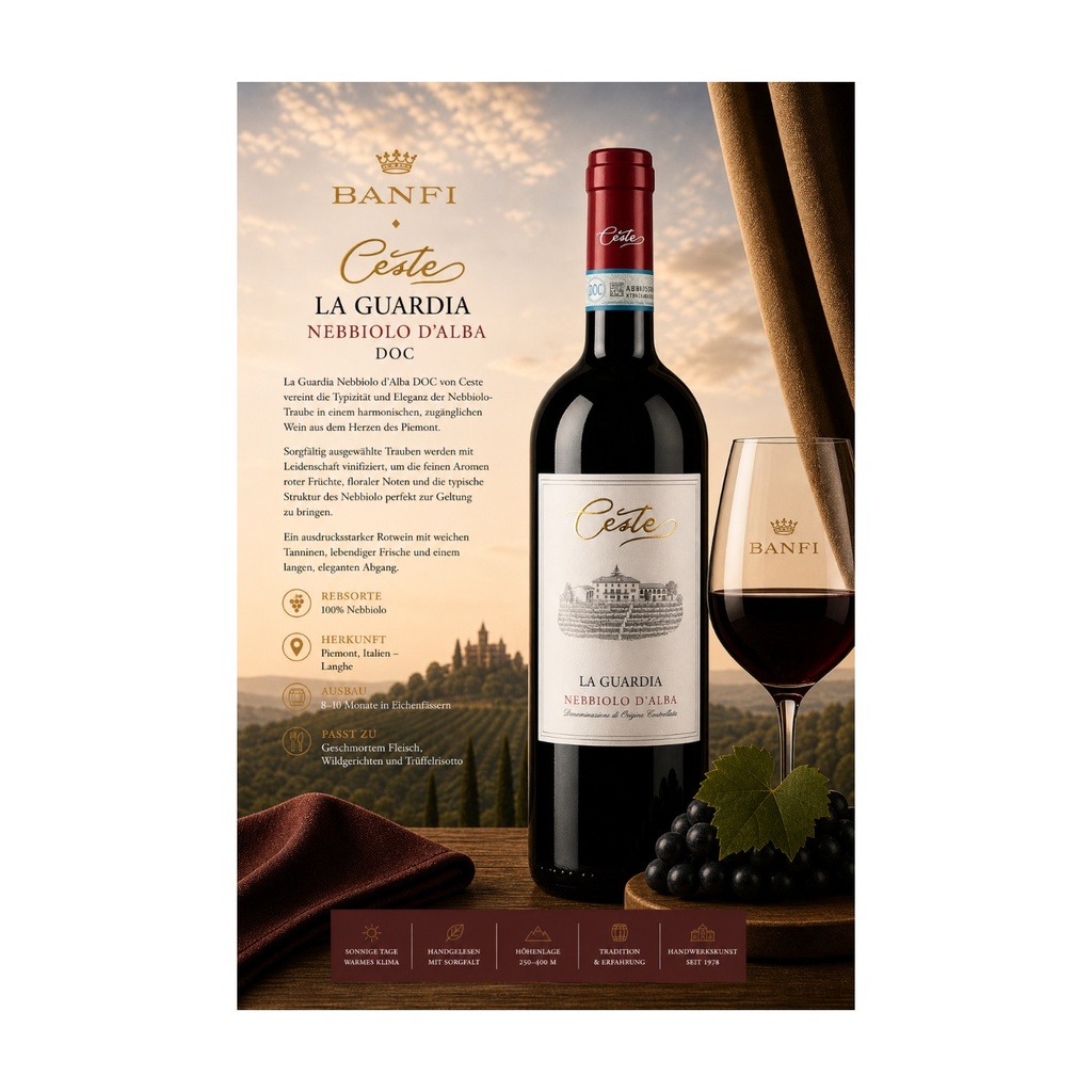 Ceste Nebbiolo Dalba Guardia 2022 - Rouge - 75cl